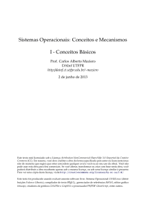 Sistemas Operacionais: Conceitos e Mecanismos - Cap&iacute;tulo 1
