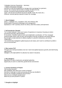Gallagher Interview Prep: Insurance Basics & Sample Answers