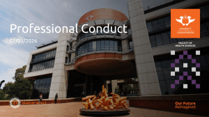 Professional Conduct in Healthcare: Ethics & Clinical Governance