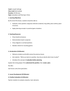 Chess Evaluation & Planning Lesson Plan (Intermediate)