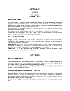 Norma E.020 Cargas: Dise&ntilde;o Estructural Per&uacute;