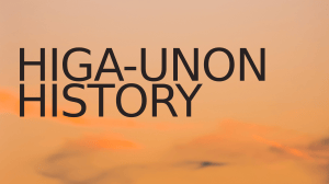 Higaonon History: Indigenous Knowledge and Customary Laws