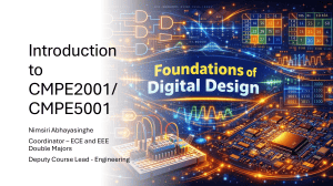 CMPE2001/CMPE5001: Foundations of Digital Design
