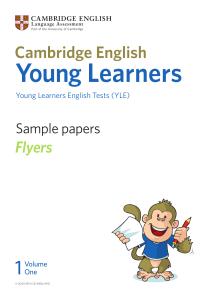 Cambridge English Flyers Sample Paper 2014