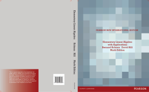 Elementary Linear Algebra with Applications Textbook
