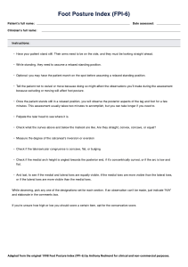 Foot Posture Index (FPI-6) Assessment Guide