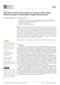 Detection Criterion for PV Module Faults Using Differential Voltage