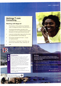 Heitinga T-com Consulting Meeting with Bajaj-tel Negotiation Task