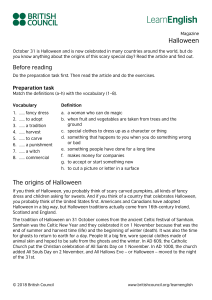 Origins of Halloween - British Council LearnEnglish