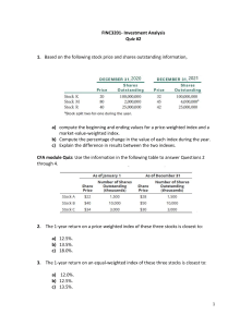 FINC3201 Investment Analysis Quiz #2