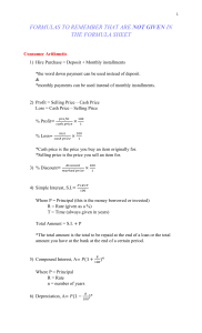 Math Formulas to Remember: Consumer Arithmetic, Geometry, Statistics