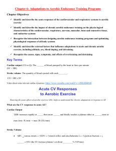 Chapter 6: Aerobic Endurance Training Adaptations
