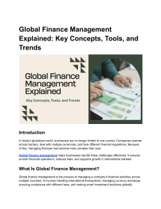 Global Finance Management Explained