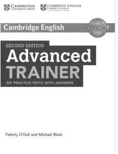 Cambridge English Advanced Trainer 2nd Ed Practice Tests