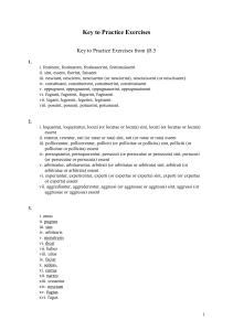 Latin Practice Exercise Key: Answers to &sect;8.5