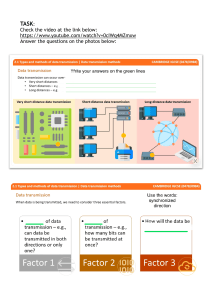 Data Transmission Methods for IGCSE Computer Science