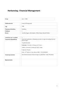 Herkansing Financial Management Tentamen