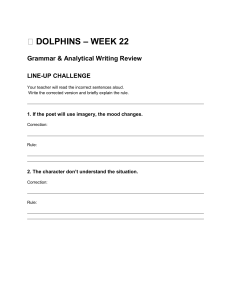 Grammar & Analytical Writing Review Worksheet