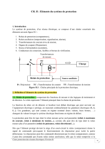 &Eacute;l&eacute;ments du syst&egrave;me de protection &eacute;lectrique