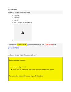 Robot Drawing Shapes Programming Assignment