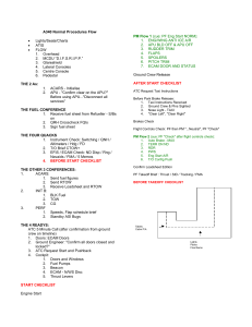 A340 Normal Procedures Flow Checklist