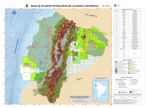 Mapa de Bloques Petroleros del Ecuador Continental