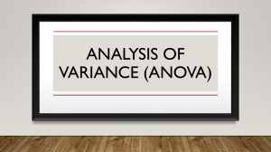 Analysis of Variance (ANOVA) - One-Way ANOVA Explained