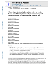 Transdiagnostic Minority Stress Intervention for Gender Diverse Sexual Minority Women