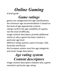 Online Gaming Safety & Game Ratings Guide