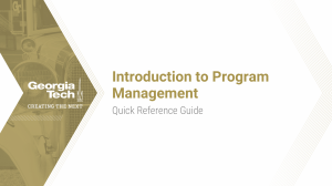 Introduction to Program Management Guide