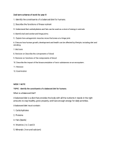 Year 8 2nd Term Biology Scheme of Work