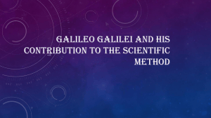 Galileo Galilei and the Scientific Method
