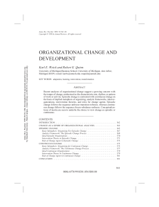 Organizational Change and Development | Annual Review of Psychology