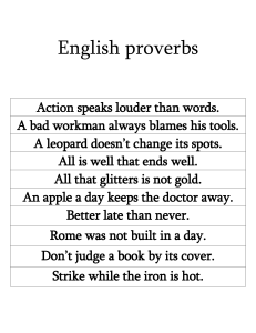 English Proverbs List - Common Sayings for Language Learners