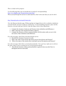 Carbohydrate Structures Worksheet