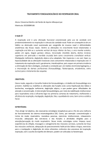 Tratamento Fonoaudiol&oacute;gico para Respiradores Orales