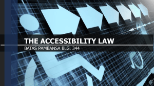 Accessibility Law BP 344: Minimum Requirements for Buildings
