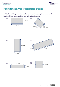 Perimeter and Area of Rectangles Practice Worksheet
