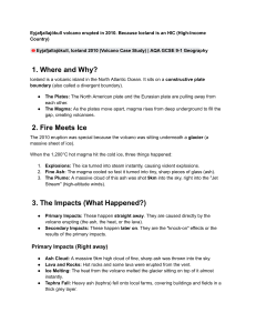 Eyjafjallaj&ouml;kull 2010 Volcano Case Study | AQA GCSE Geography