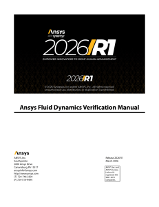 Ansys Fluid Dynamics Verification Manual 2026 R1
