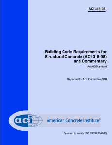 ACI 318-08 Building Code for Structural Concrete
