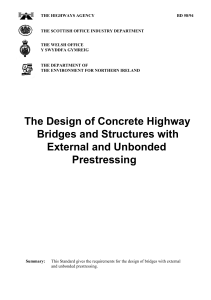 BD 58/94: Concrete Highway Bridges with External Prestressing Design