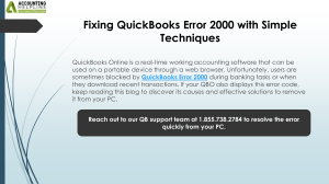 Fix QuickBooks Error 2000: Simple Solutions