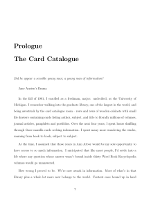 The Model Thinker: Prologue on Information and Models