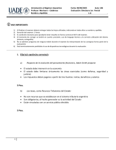 Simulacro Examen R&eacute;gimen Impositivo UADE