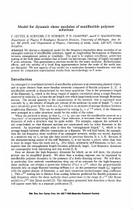 Model for Dynamic Shear Modulus of Semiflexible Polymer Solutions