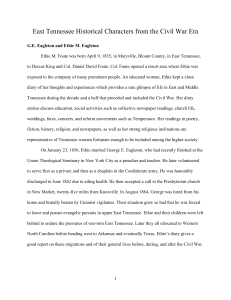East Tennessee Civil War Historical Characters