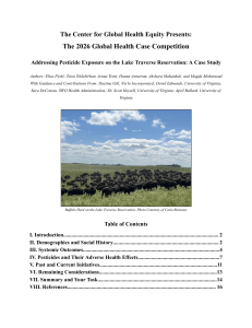2026 Global Health Case Competition: Pesticide Exposure Case Study