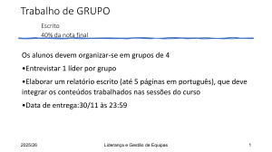 Trabalho de Grupo: Lideran&ccedil;a e Gest&atilde;o de Equipas 2025/26