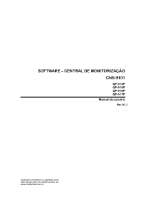 Manual do Usu&aacute;rio do Software Central de Monitoriza&ccedil;&atilde;o CNS-9101
